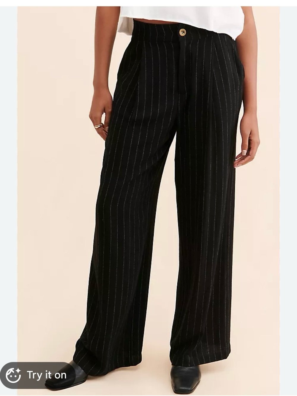 Chaser - Black Pinstripe Trouser Pants